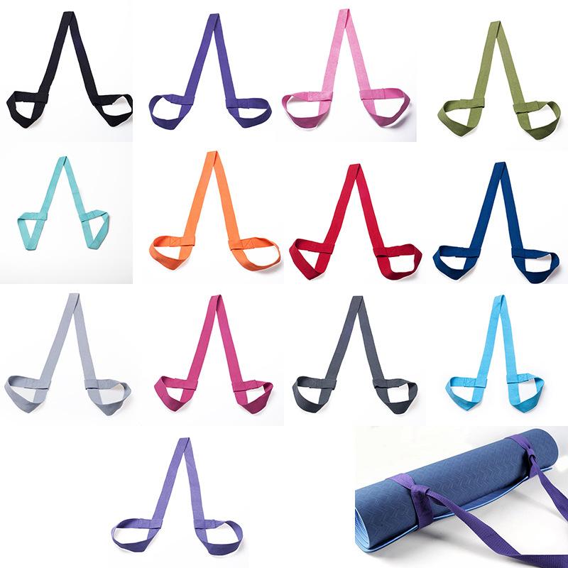 150cm chất lượng cao Yoga Mat Dây đai điều chỉnh đôi vai thể thao mang theo đai tập thể dục kéo dài thể dục thắt lưng yoga đàn hồi Color: Dark Gray