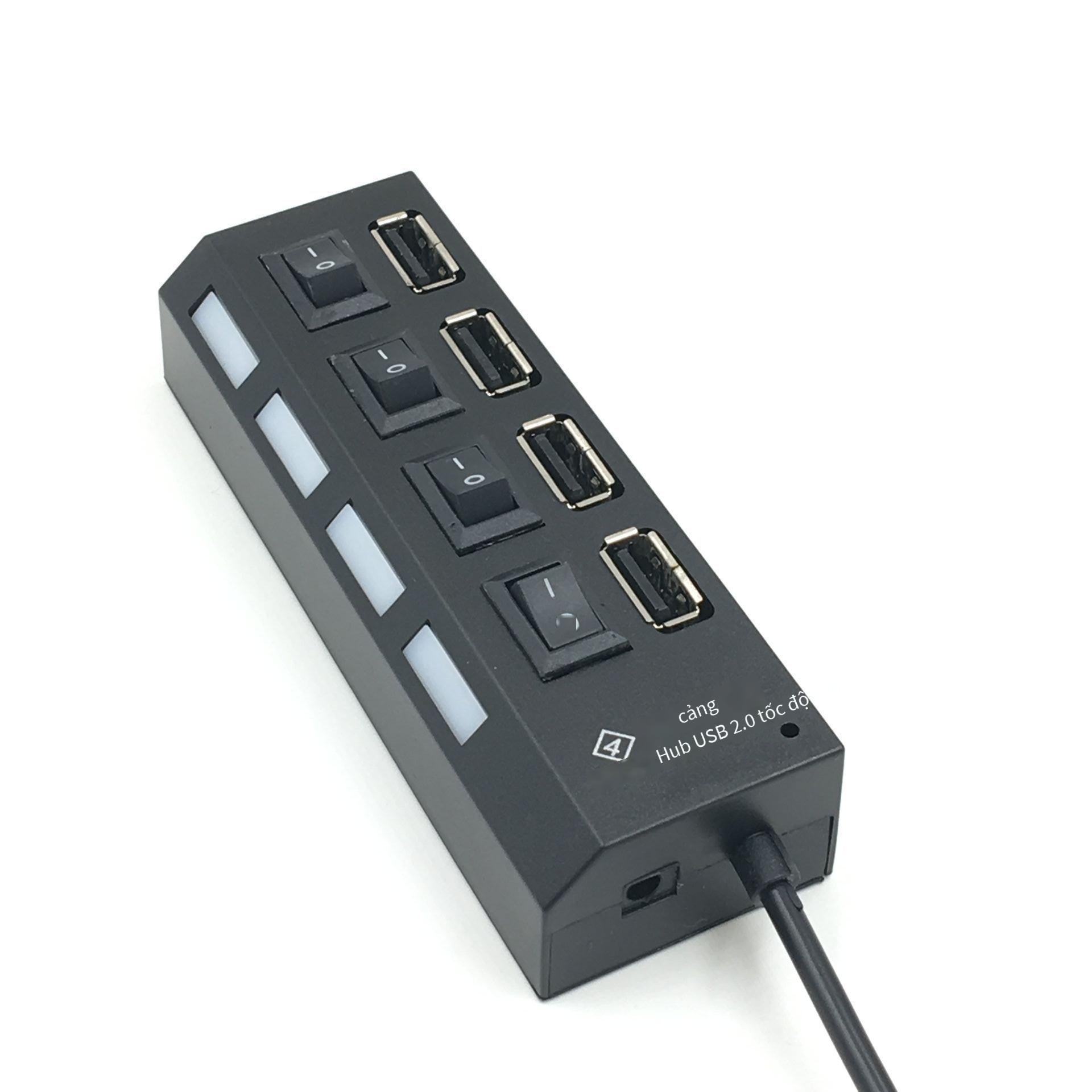 Bộ chia usb ưu đãi nhất USB hub Bộ chuyển đổi đa năng 4 cổng công tắc độc lập 4 cổng USBHUB