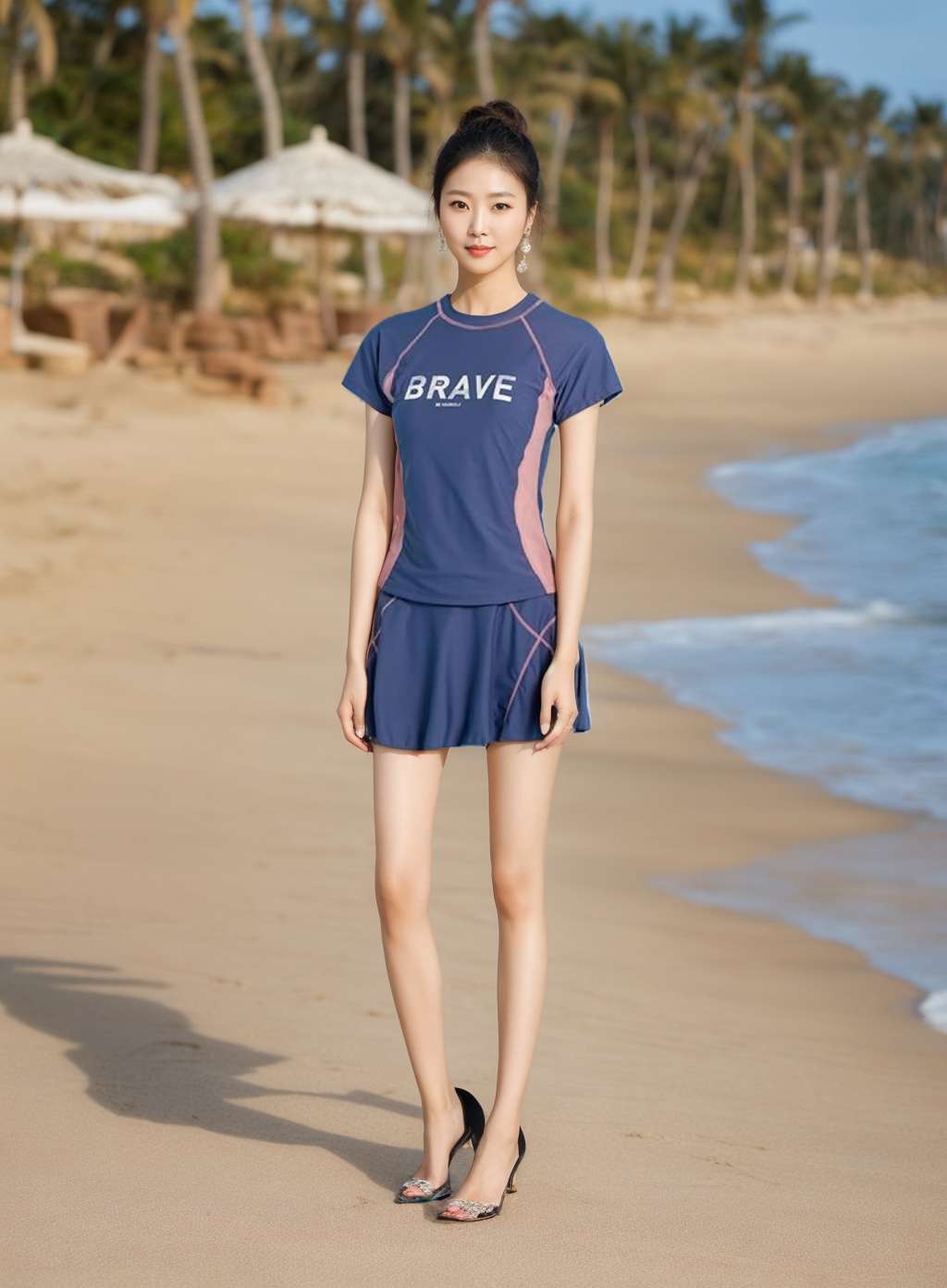 Đồ Bơi Thể Thao Nữ Che Bụng Rời