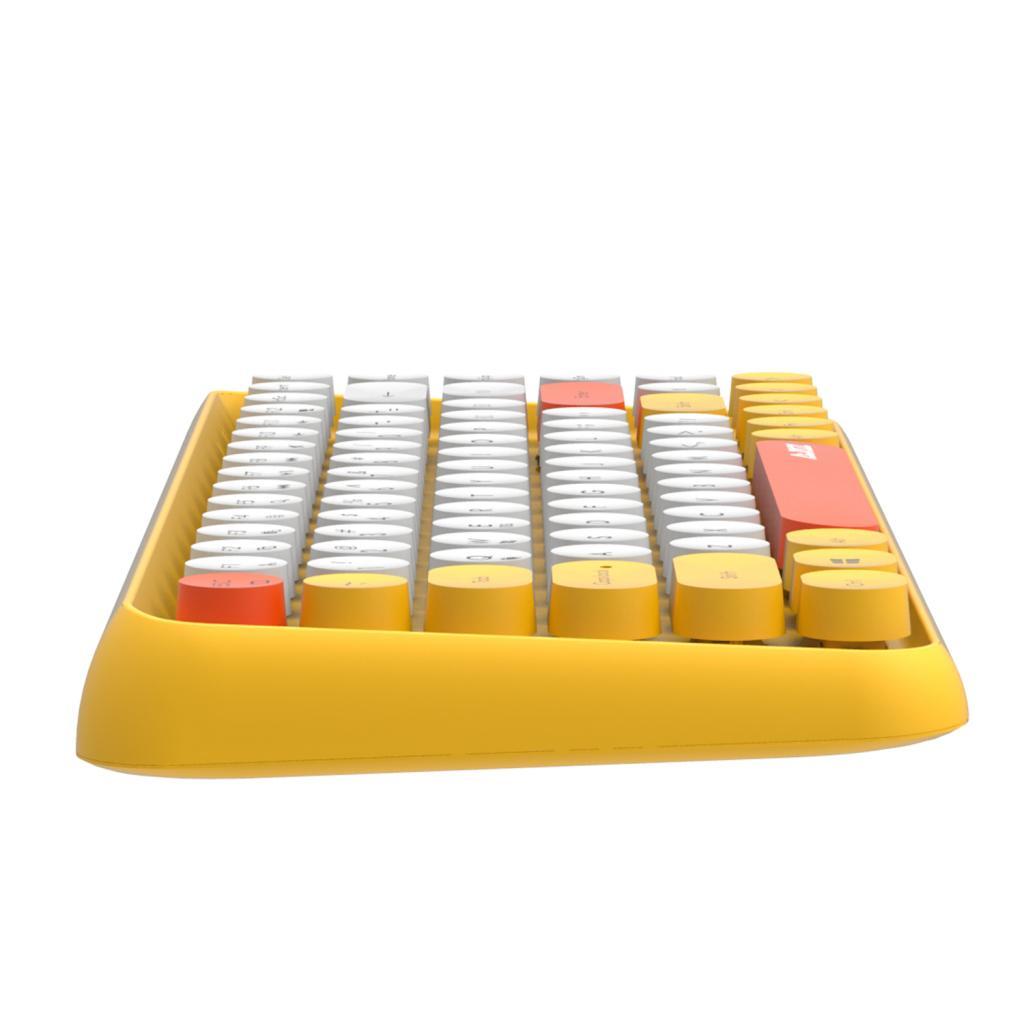 84 Key Wireless Bluetooth Lightless Keyboard for PC Laptop Tablet Yellow