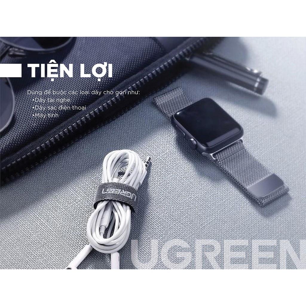 Dây dán tiên lợi Velcro làm gọn dây sạc, dây tai nghe,... UGREEN 50370 | Hàng chính hãng - BH 18 tháng 1 đổi 1