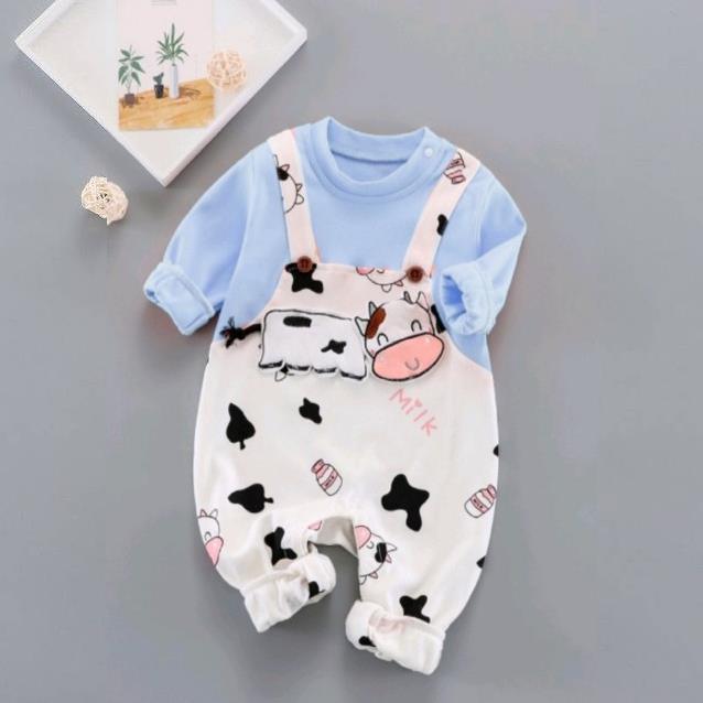 Bộ body dài tay kèm mũ bodysuit cho bé trai bé Gái 0-24 Tháng Tuổi vải cotton mềm mại