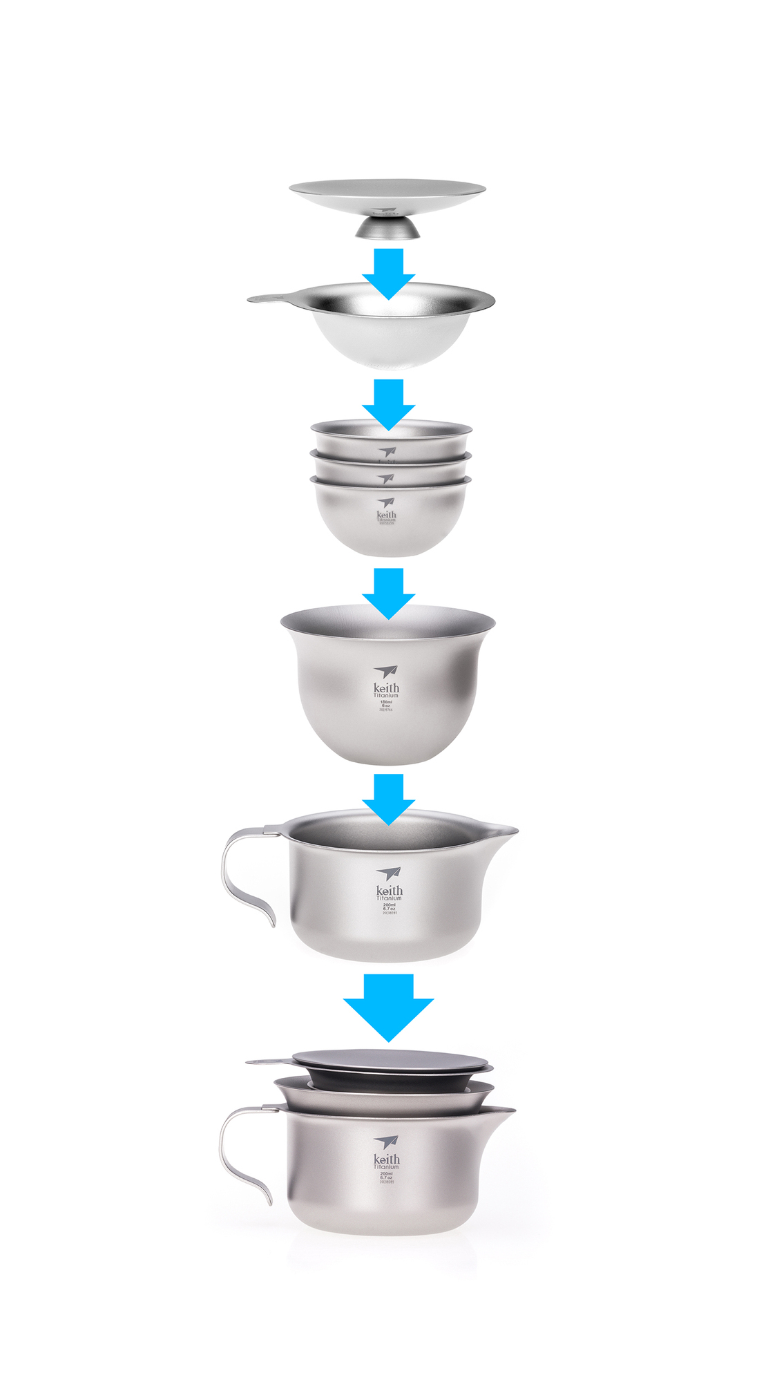 Bộ ấm pha trà Titanium Tea Set KEITH Ti3910