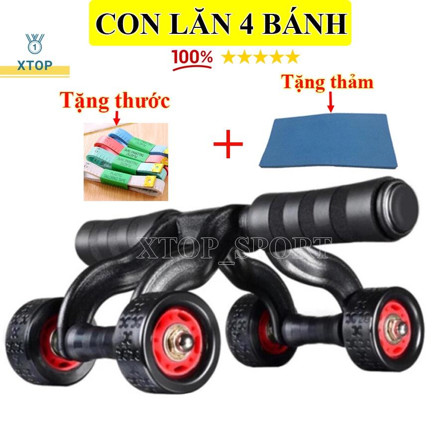 Con Lăn Tập Bụng, Con Lăn 4 Bánh Tập Cơ Bụng Hiệu Quả, Dụng Cụ Tập Gym Tại Nhà XTOP L04