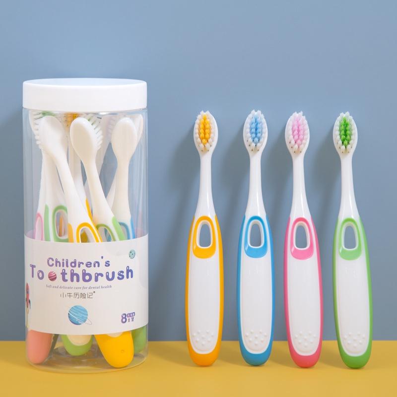 Set 8 Bàn Chải Trẻ Em Hộp Tròn Siêu Cute MÃ M2282