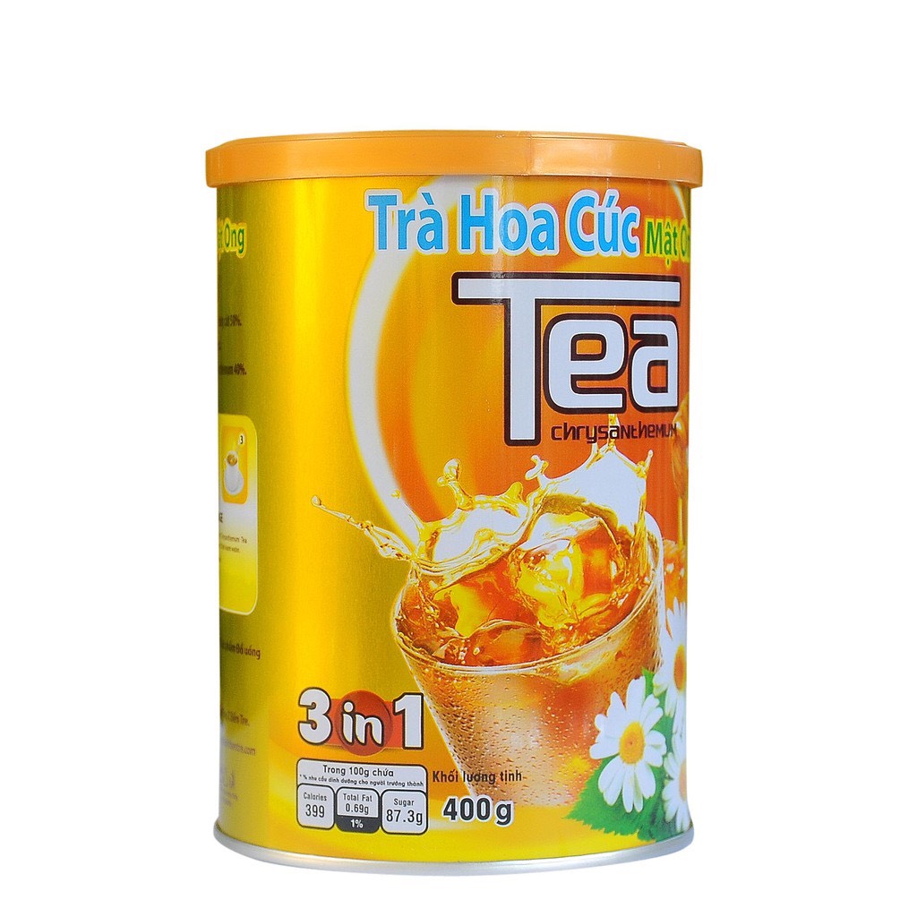 Trà hoa cúc mật ong Thanh Bình - Lon 400g, tốt cho bà bầu, lợi sữa, giảm cân, thanh lọc, đẹp da, tăng cường đề kháng