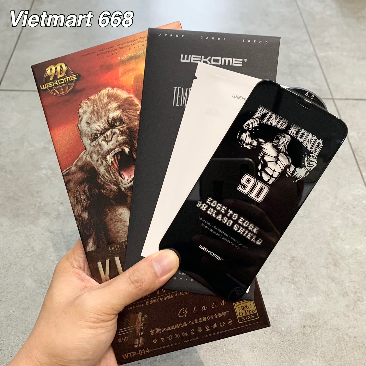 Kính Cường Lực KingKong 9D Trong Suốt Dành Cho iPhone – Full Hộp Sắt Cao Cấp – Dán Full Màn – Hàng Chính Hãng – XXs11 Pro
