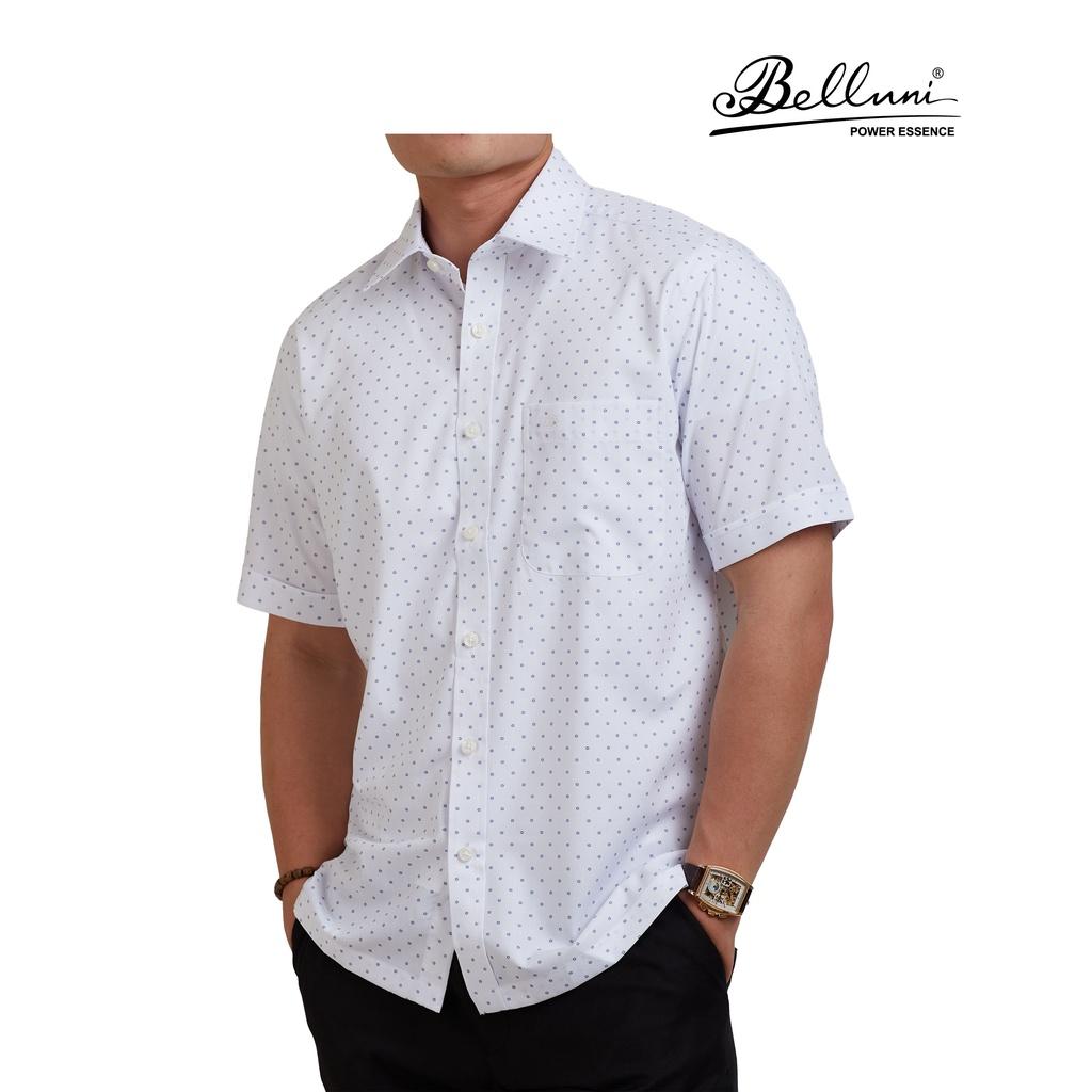 Áo sơ mi nam ngắn tay cao cấp BELLUNI vải sợi tre thoải mái chống nhăn - ABN.BPS.BE.217.W1