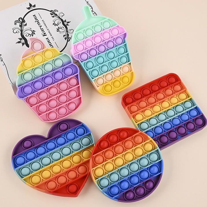 Pop it fidget toy đồ chơi bóp bong bóng pop it tiktok silicon
