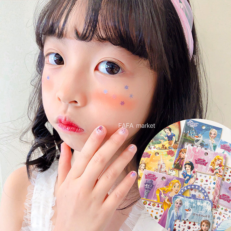 Combo 5 tờ Nail Sticker ngẫu nhiên , miếng dán móng tay hoạt hình đủ kiểu Frozen Princess Pony Toy Sofia Kitty cho trẻ em 002