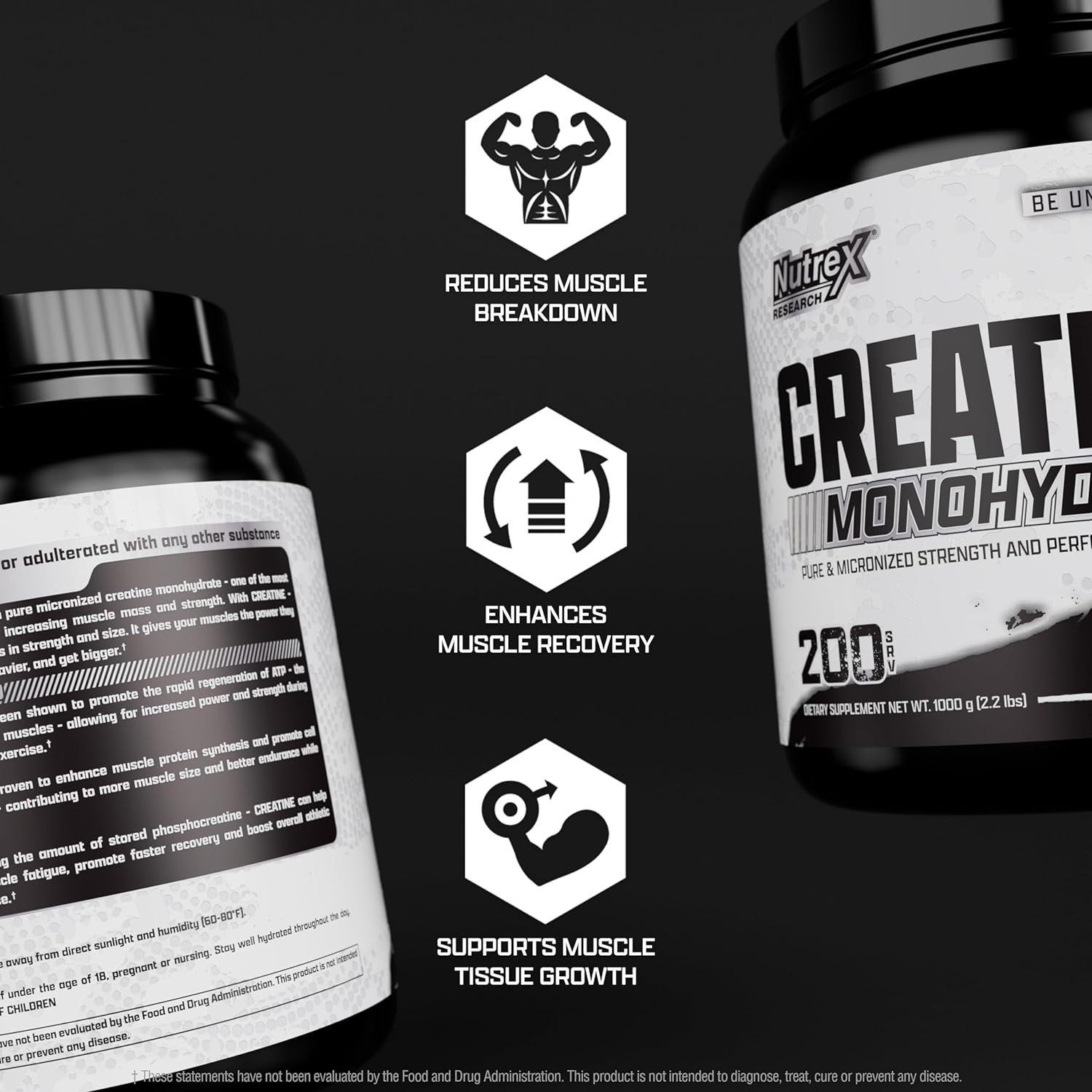 Nutrex Creatine Monohydrate Drive 1000 gram - Hỗ Trợ Tăng Sức Mạnh Cơ, Phục Hồi Phát Triển Cơ Bắp