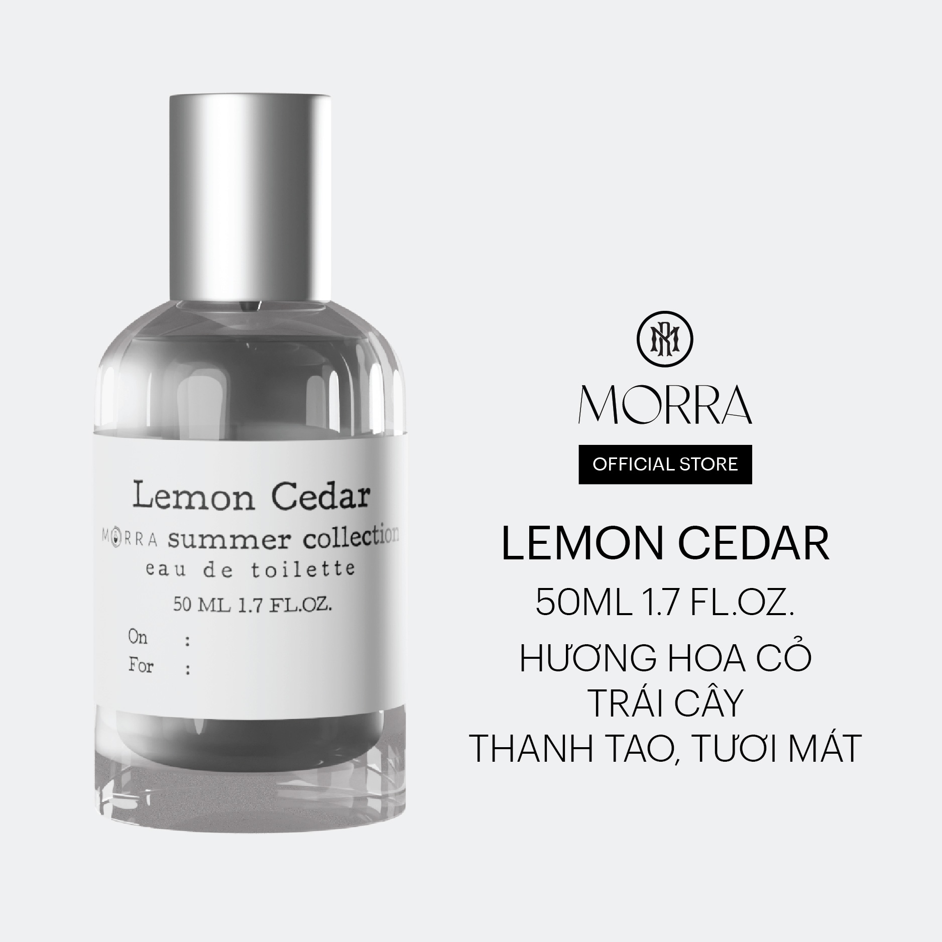 Nước Hoa Unisex Lemon Cedar 50ml Nguyên Liệu Nhập Pháp Hương Thơm Thanh Mát