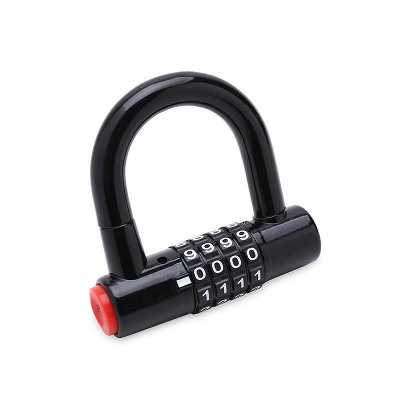 Ổ khóa chữ U mini 4 mã số bảo mật cao, khóa an toàn, bảo vệ tài sản, dụng cụ chống trộm, khóa chữ U cao cấp