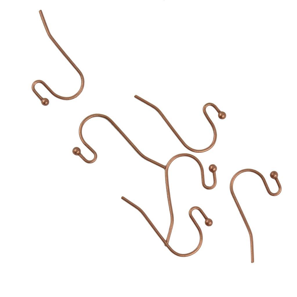 100pcs Brass French Wire Dot Ball Earring Hook Dangle DIY Findings