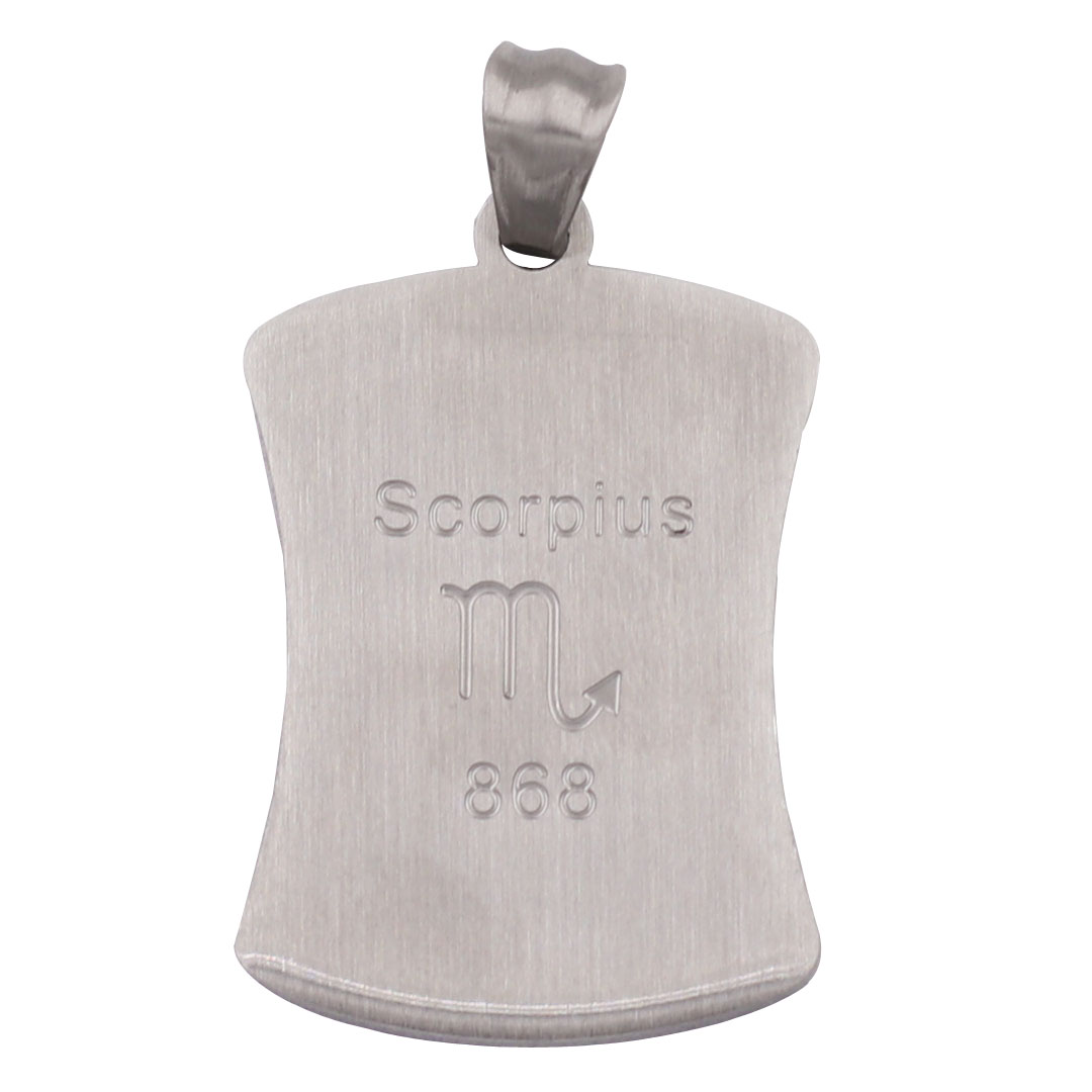 Mặt dây chuyền cung Hổ Cáp - Scorpius inox kèm dây chuyền inox rắn, Cung hoàng đạo
