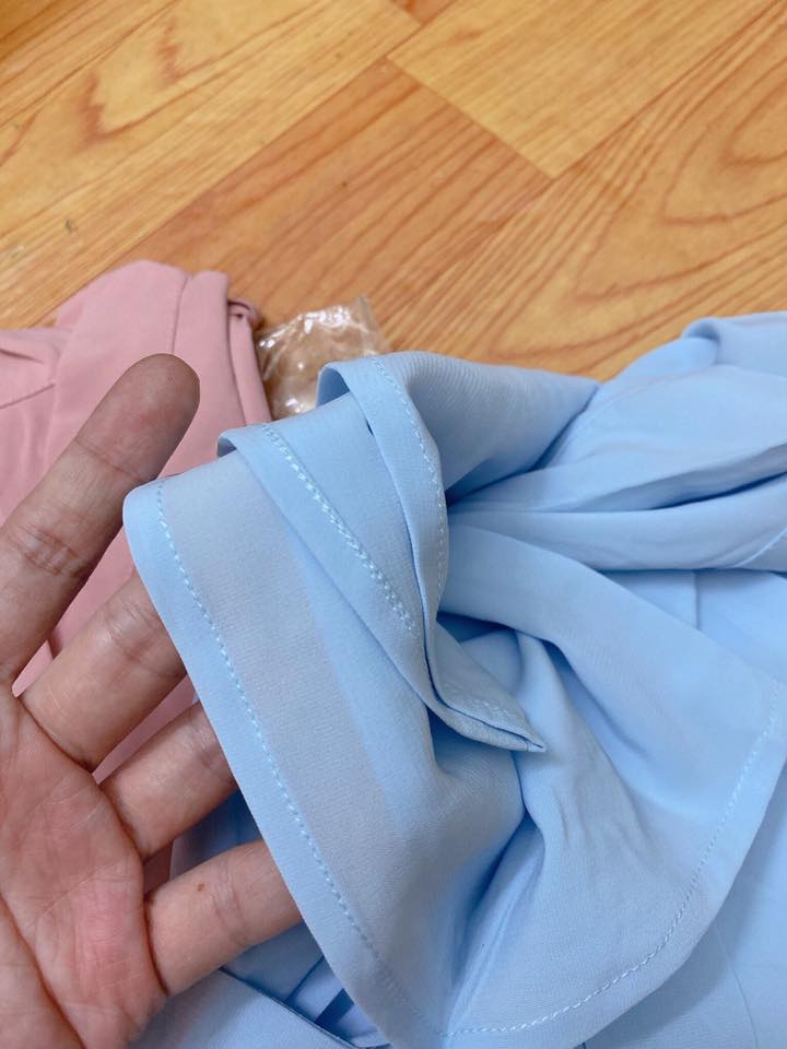Áo sơ mi nữ Rosa Vivi tay bo thắt nơ cổ