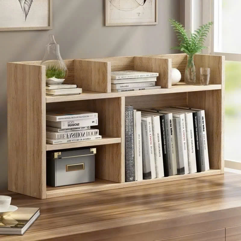 Kệ Sách Gỗ Để Bàn Làm Việc Gía Sách Đa Năng 6 Ngăn Gỗ MDF Dễ Dàng Lắp Đặt