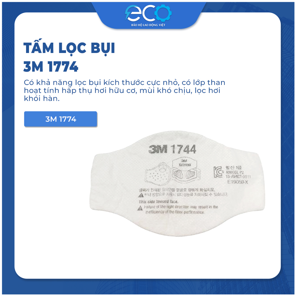 Tấm lọc bụi 3M 1744 dùng cho mặt nạ 3M 3100/3200