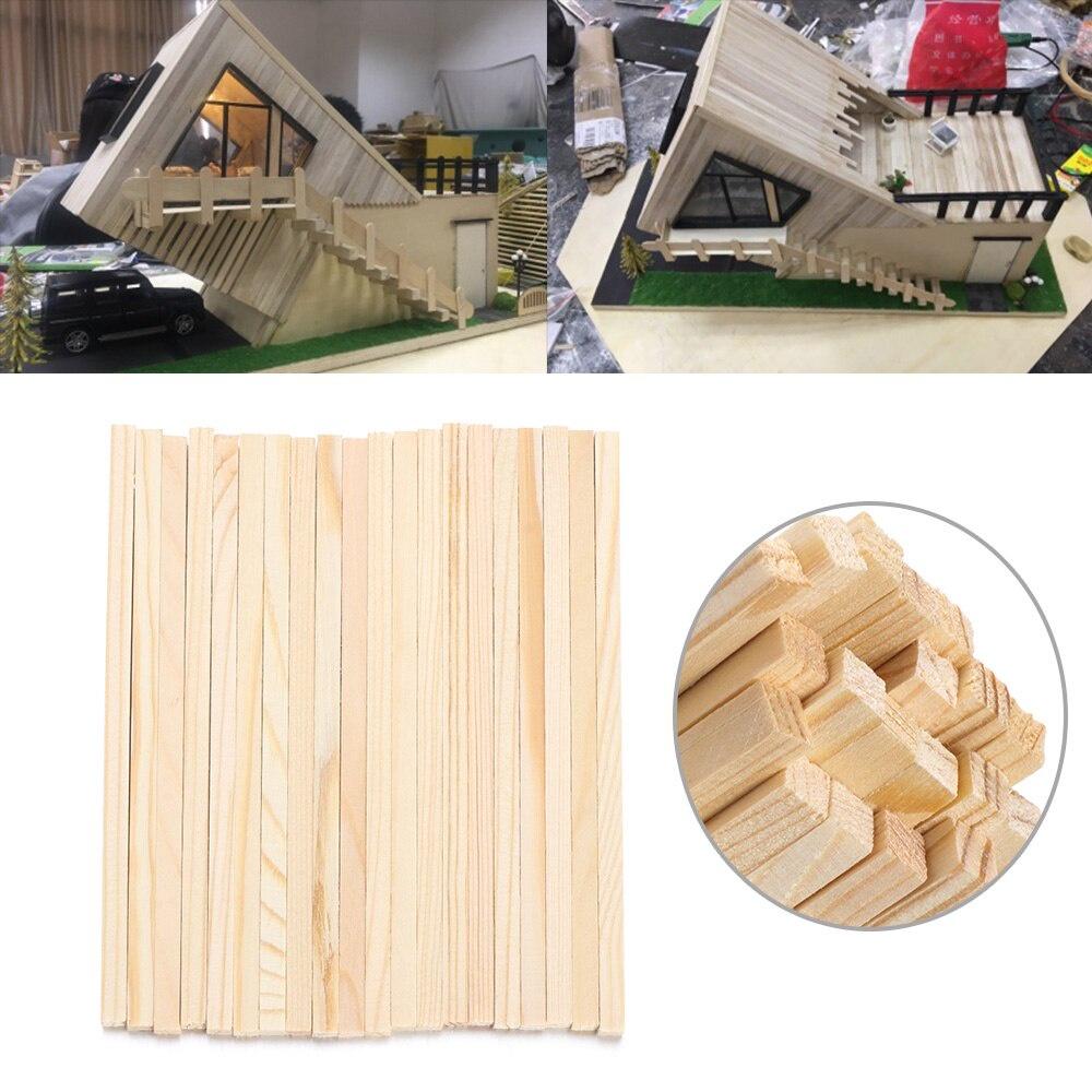 Thanh gỗ thông vuông 1cm x 1cm x dài 50cm + bào láng 4 mặt