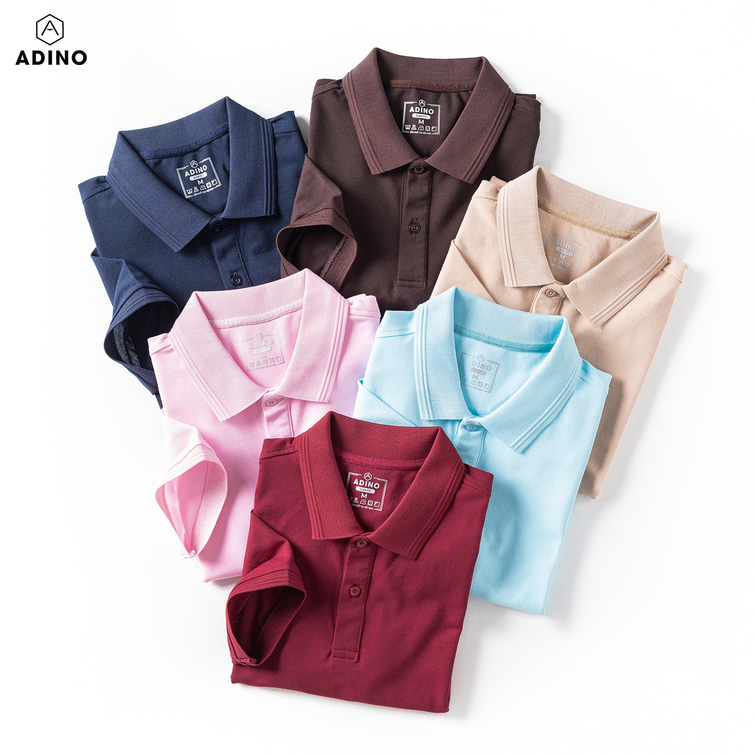 Áo polo nữ màu xanh đen phối viền chìm ADINO vải cotton polyester mềm dáng slimfit công sở hơi ôm trẻ trung APN03