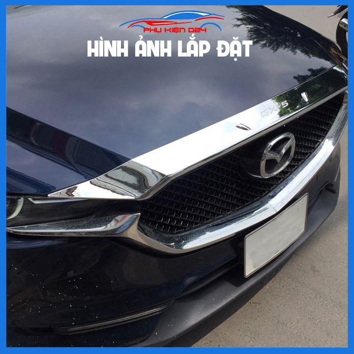 Ốp trang trí mặt ca lăng CX5 CX-5 2018-2019-2020-2021-2022 lắp viền mí capo