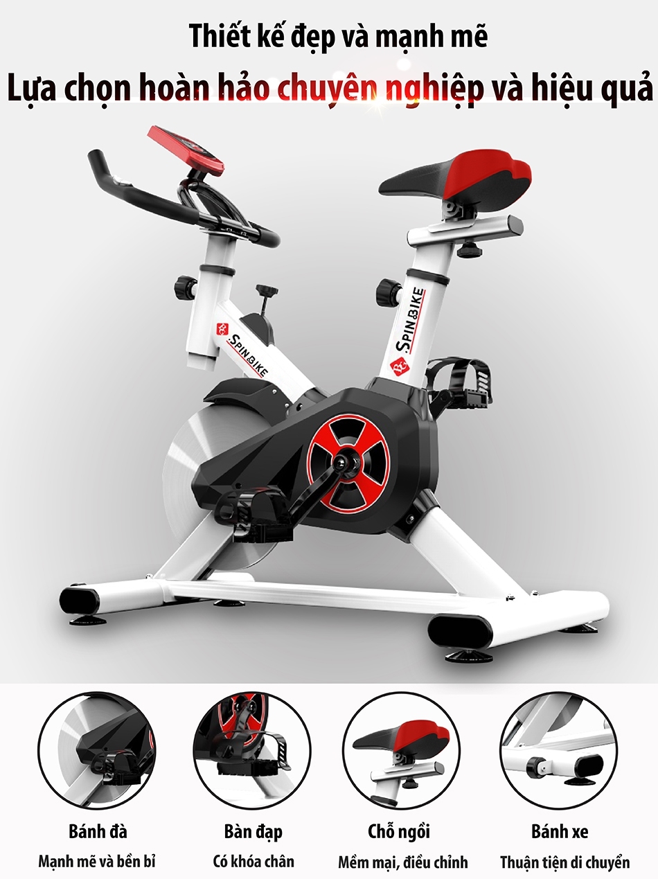 BG Xe đạp tập thể thao thể dục Mẫu S303 Spining Bike - RED