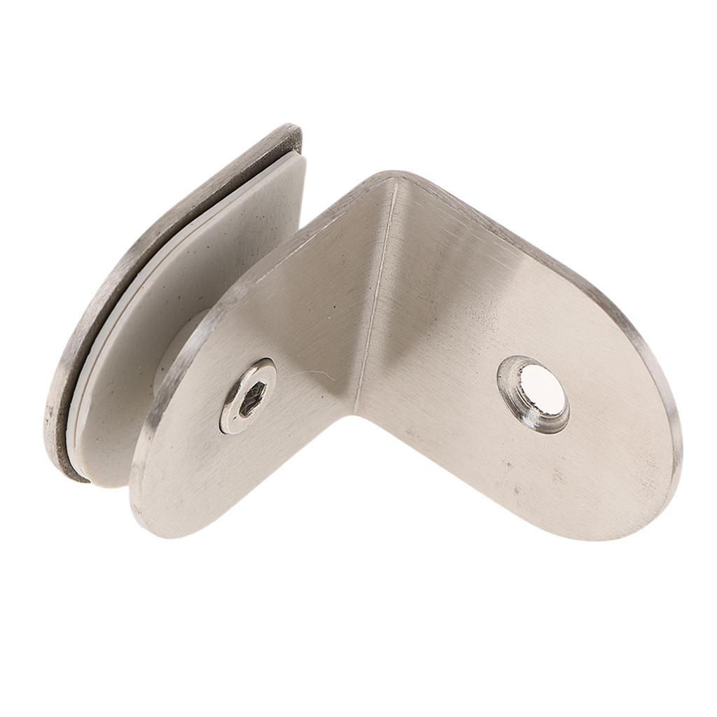 Half Round 6-10mm Glass Panel Clamp Shelf Support Holder Corner Bracket Clip