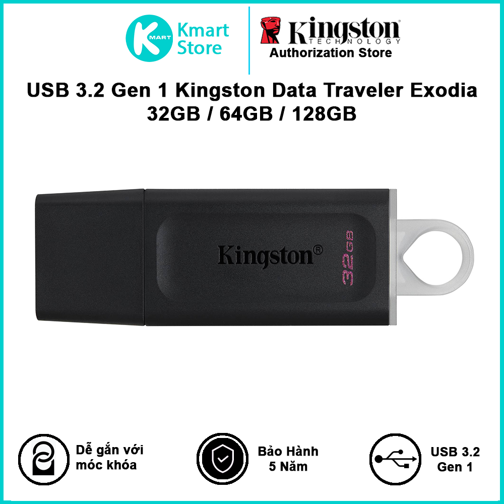 USB 32GB Kingston DataTraveler Exodia DTX/32GB - Hàng Chính Hãng