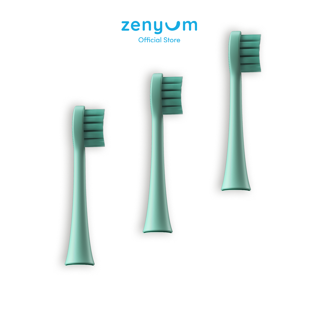 Combo 3 Đầu Bàn Chải Điện Thay Thế Zenyum Sonic TB14A - Công Nghệ Singapore - Xanh Mint