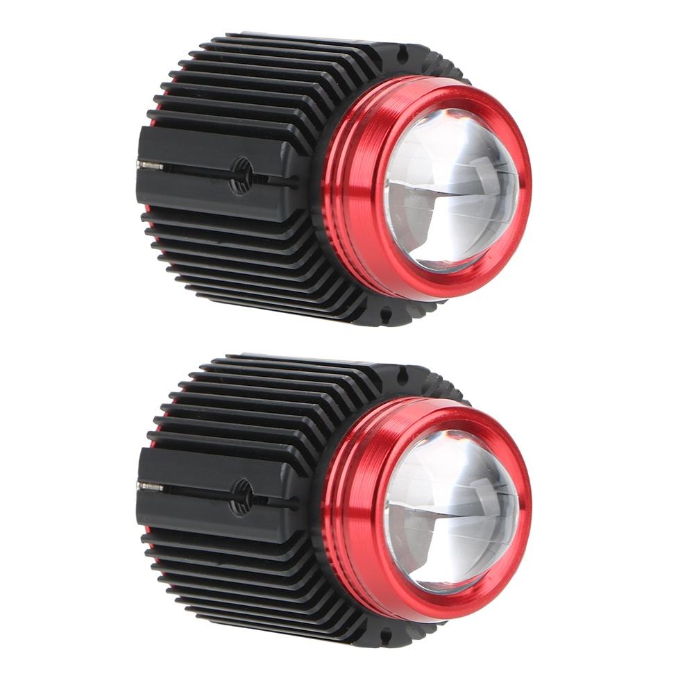 Set 2 đèn pha LED chống thấm nước bằng thép hai màu sắc dành cho xe mô tô