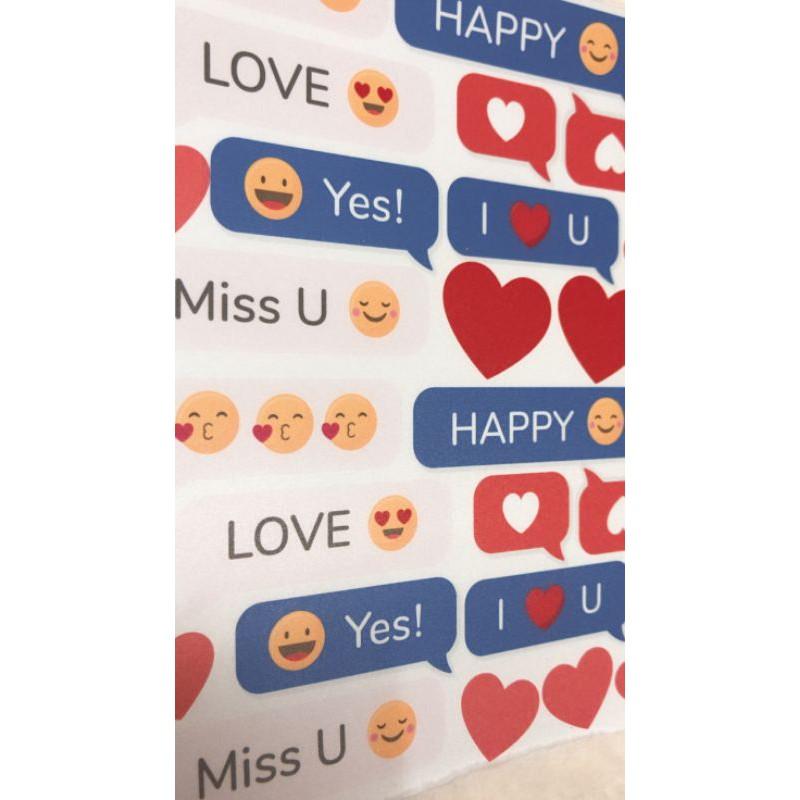 10 Sticker nổi trang trí khung ảnh, lovebox, scrapbook....