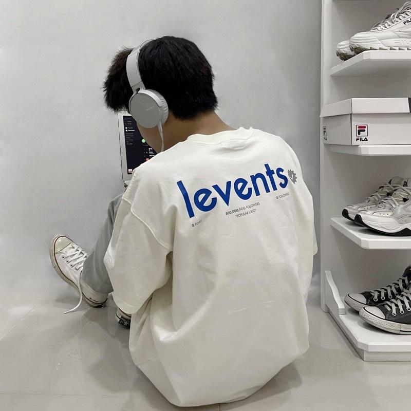 Áo thun unisex Popular Logo Nam nữ màu trắng kem chữ xanh Hany shop