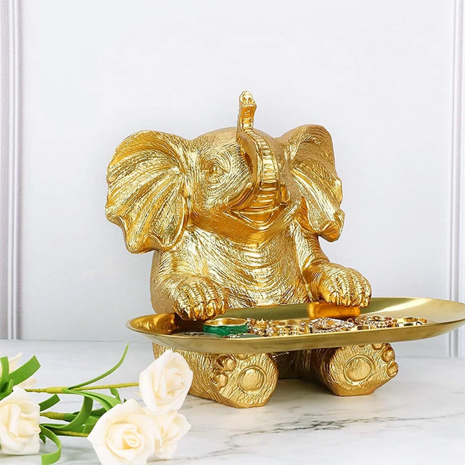 Adorable Animal Statue Keys Holder Room Ornaments Dish Figurine