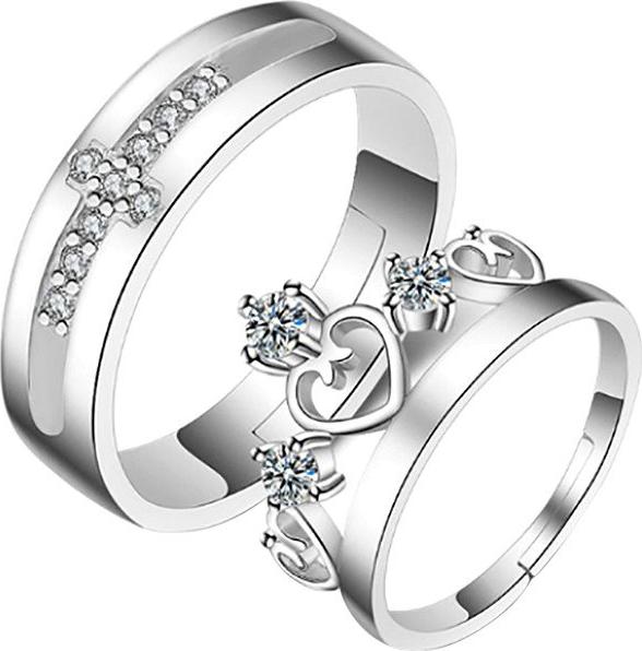 Nhẫn đôi bạc, nhẫn đôi bạc 925 - ND3 - trang sức Bạc Quang Thản (BẠC)