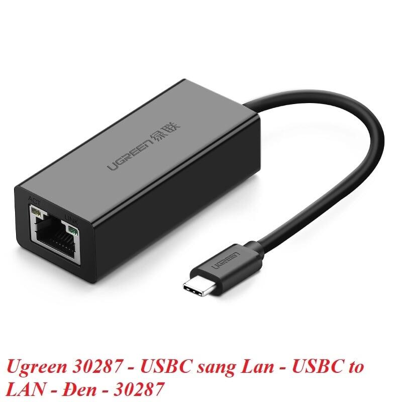 Ugreen UG3028730287TK Màu Đen Cáp chuyển đổi TYPE C sang LAN - HÀNG CHÍNH HÃNG