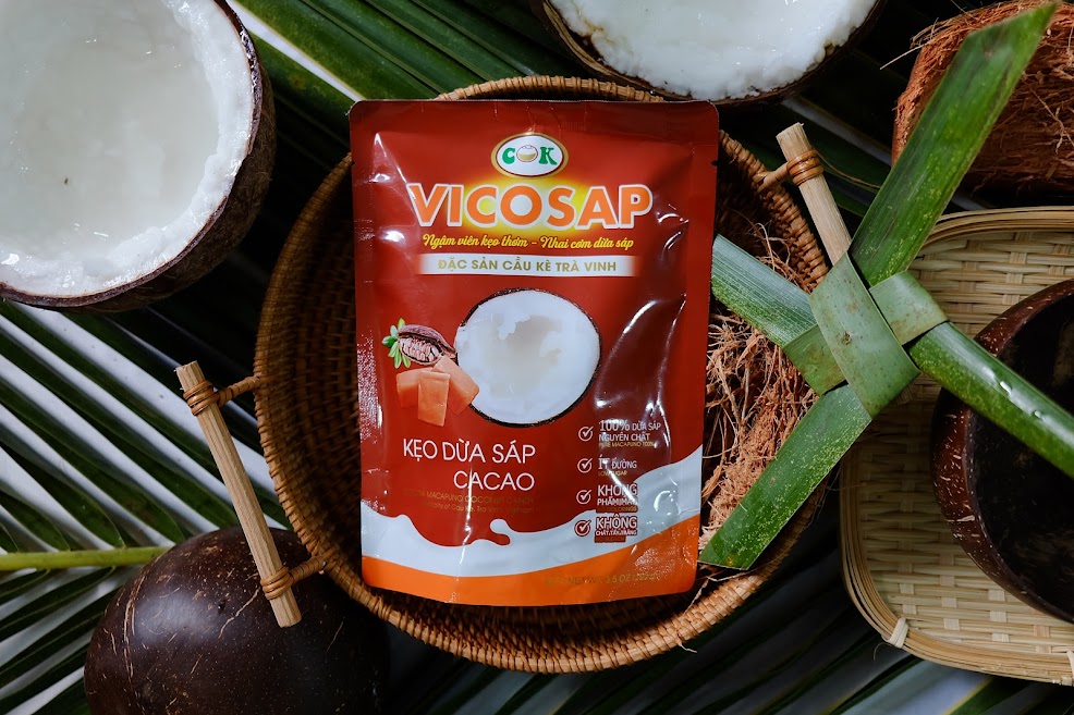 [COMBO 03 ] Kẹo dừa sáp Lá Dứa &amp; kẹo dừa sáp Nguyên Chất &amp; Kẹo dừa sáp Cacao &amp; Dừa sáp sấy giòn tan