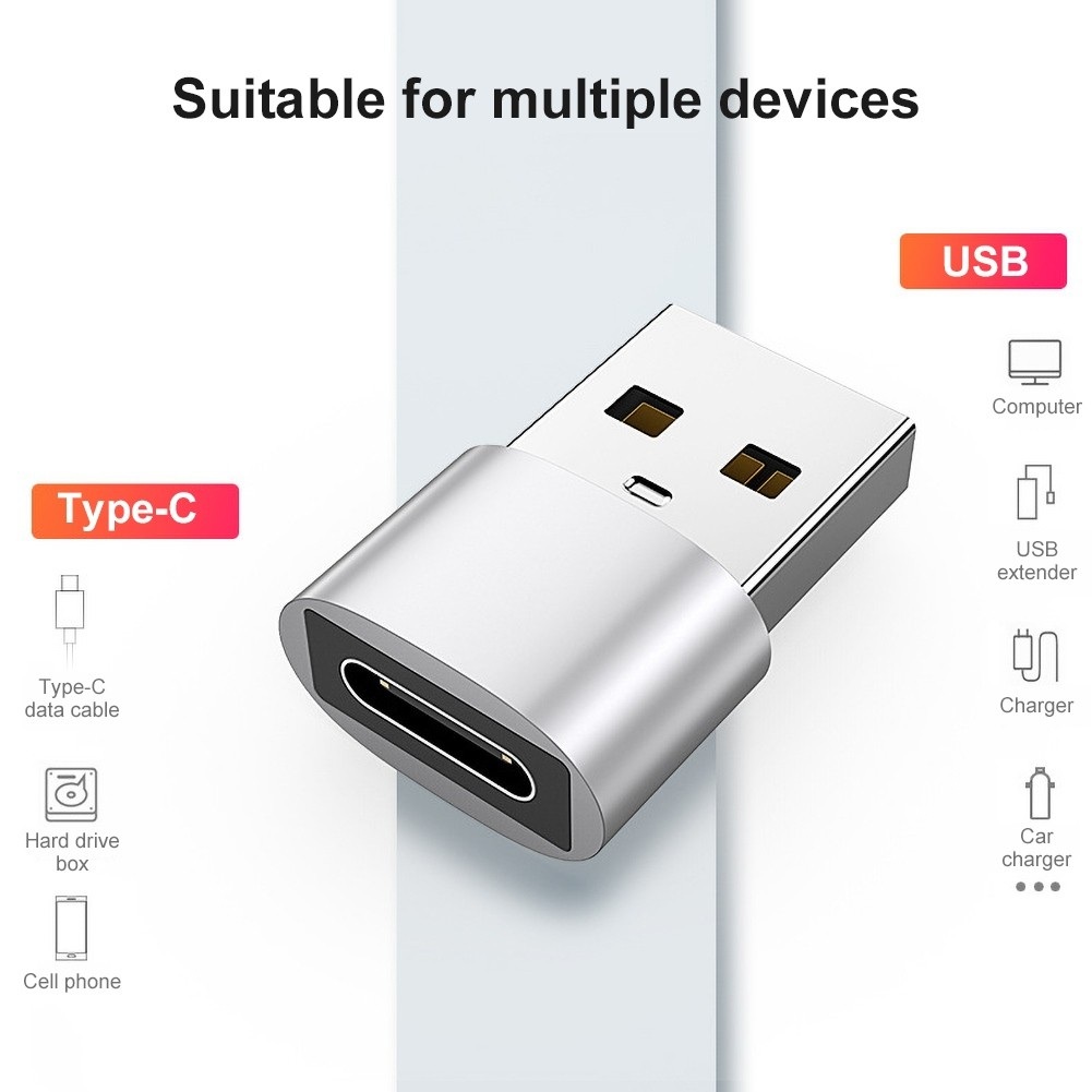 Đầu Chuyển Đổi USB 3.0/3.1 Sang USB Type C Bằng Hợp Kim Nhôm, Truyền Dữ Liệu Tốc Độ Cao, Cắm Nóng Là Sử Dụng, Thiết Kế Nhỏ Gọn Nhất - Hàng Chính Hãng