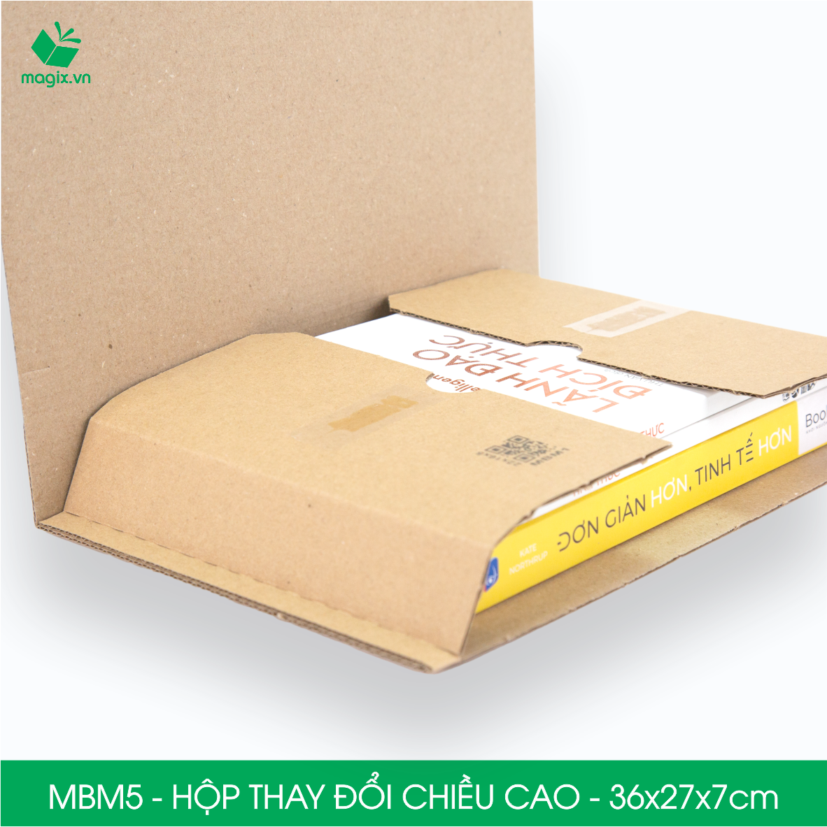 MBM5 - 36x27x7cm - Combo 60 Hộp carton thay đổi chiều cao - Thùng carton đóng hàng