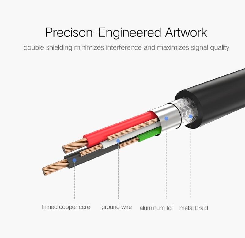 Ugreen 20847 2M màu Đen Cáp USB 2.0 sang USB B máy in đầu mạ vàng Ugreen US135 - Hàng Chính Hãng