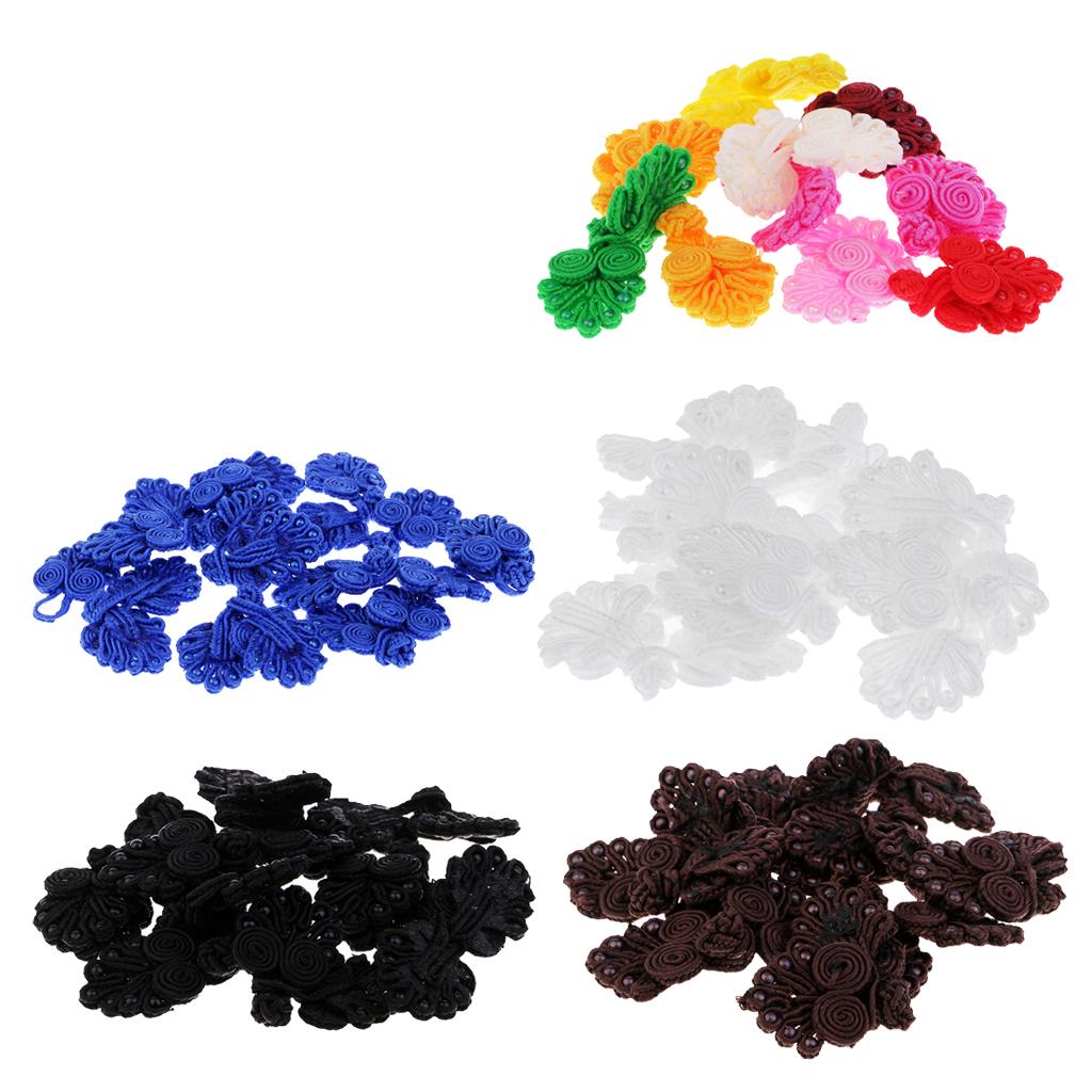 10 Pairs Chinese Frog Knot Closure Buttons Fastener Sewing Handmade DIY Bag Cloth