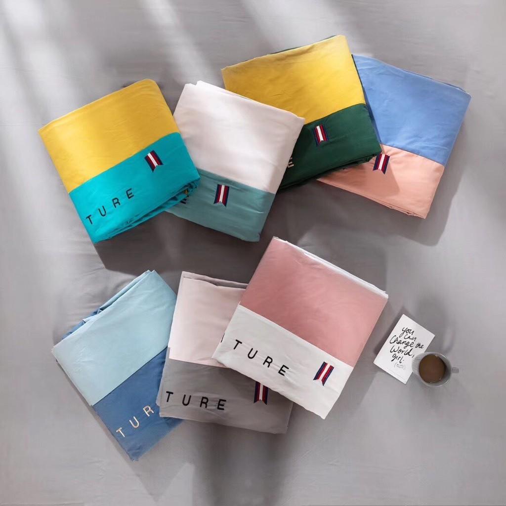 Bộ chăn ga Cotton Tici pha màu M2T bedding chăn ga Hàn Quốc đủ màu đủ size miễn phí bo chun