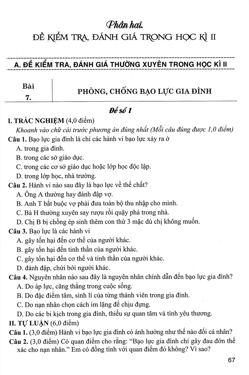 Đề Kiểm Tra, Đánh Giá Giáo Dục Công Dân 8 _HA