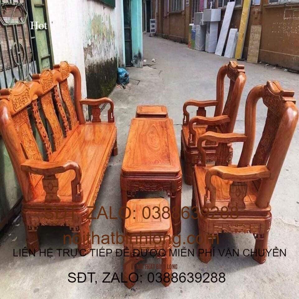 Bộ Bàn Ghế Minh Quốc Triện Gỗ Gõ Đỏ