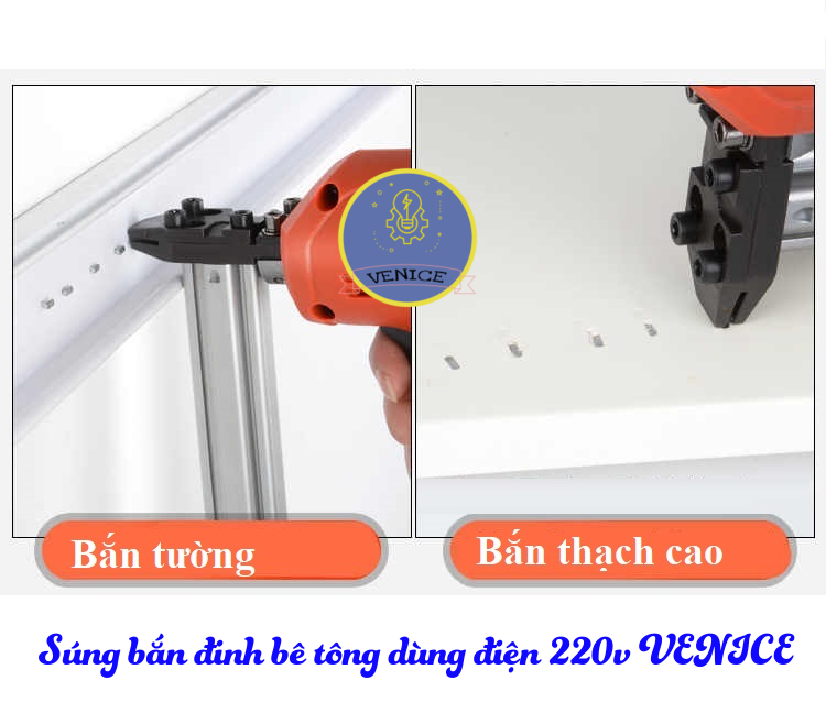 MÁY BẮN ĐINH BÊ TÔNG ST18 - DÙNG ĐIỆN 220V - CÔNG SUẤT 2400W - TẶNG ĐINH ST18 VÀ BỘ PHỤ KIỆN SỬA CHỮA