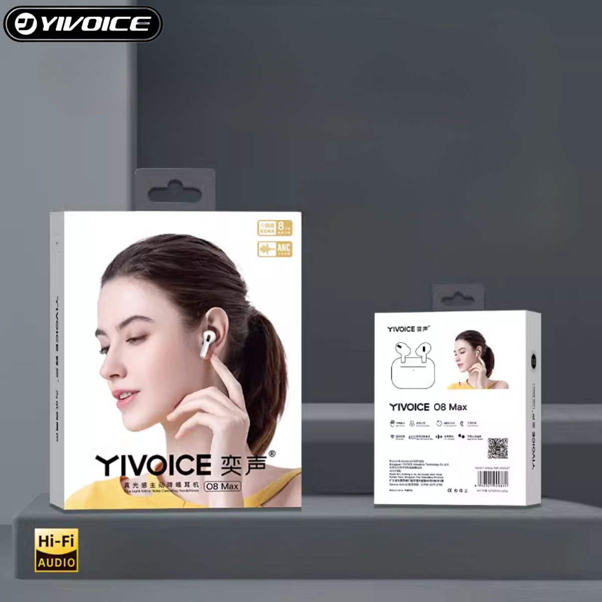 Tai nghe Bluetooth chống ồn Yivoice 08 Max (Hàng chính hãng)