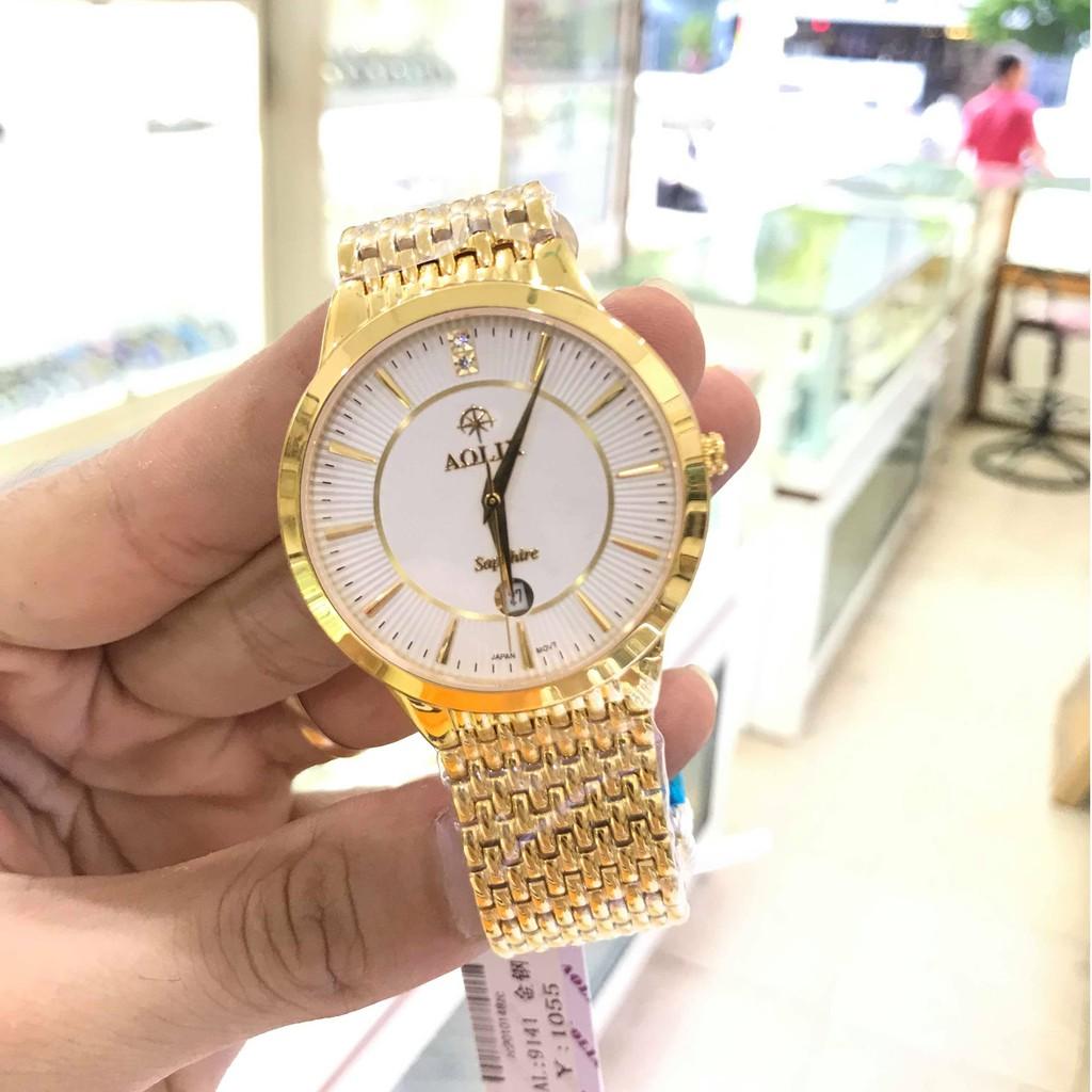 Đồng hồ Sunrise AOLIX 9141G full hộp chính hãng, kính sapphire chống xước, chống nước tố