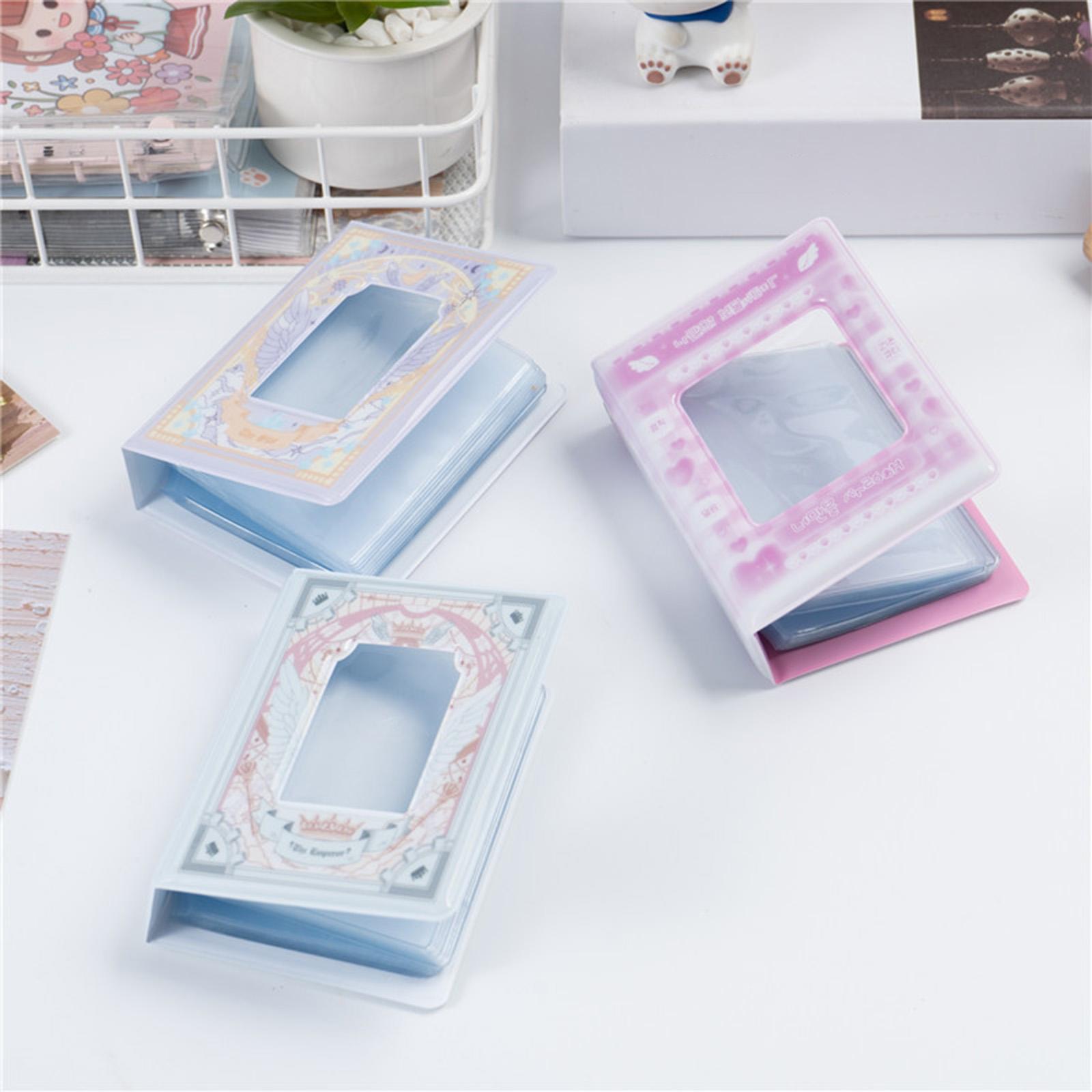 3 inch Photocard Holder Mini Photo Album Mini Picture Album Collectbook Hollow Love Heart Model Photocard Binder Book for Girl Trading Cards