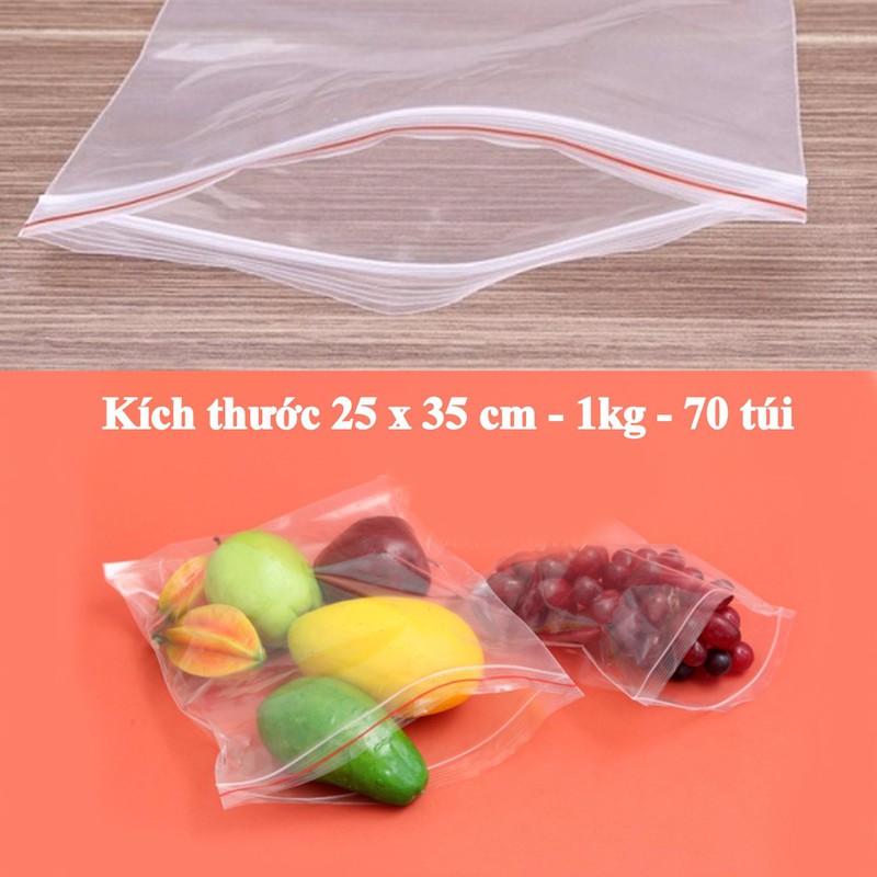 Túi Zipper đựng thực phẩm - size 25 x 35 cm - 1kg khoảng 70 túi