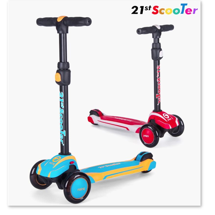 Xe trượt scooter 21st có giảm xóc, 3 bánh phát sáng cho bé (Tặng bảo hộ 7 món)