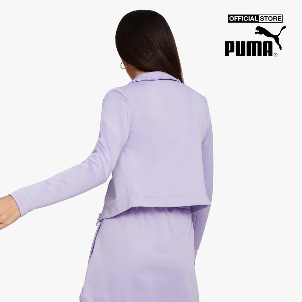 PUMA - Áo polo nữ tay dài phối zip Classics539004